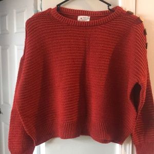 Burnt orange crop top sweater